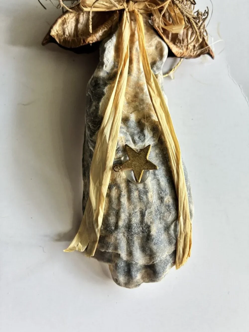 Coastal Angel Ornament Handmade Oyster Shell Savannah Christmas Decor